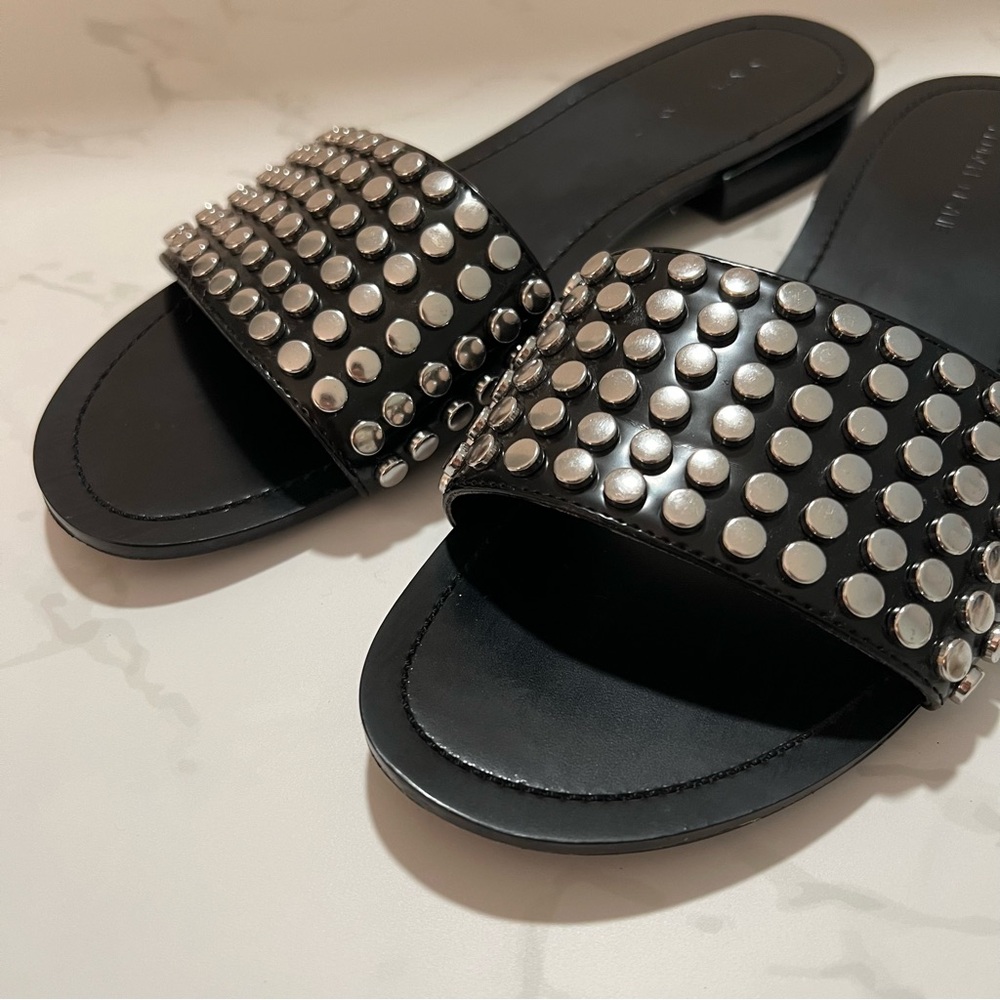 Like New Kendall + Kylie Studded Black Sandals - Picture 4 of 15